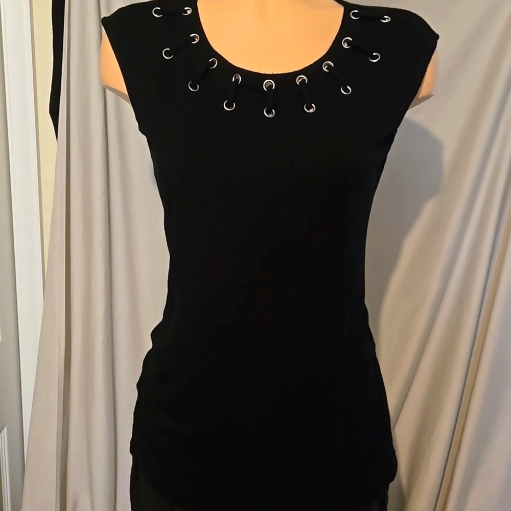 INC grommet neckline tank top